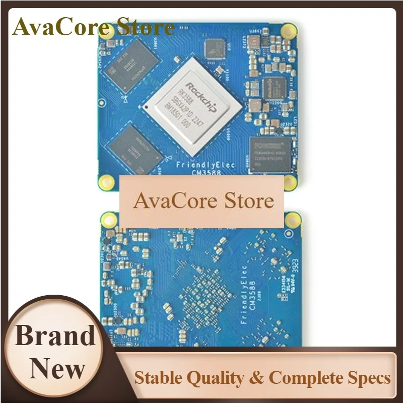 AvaCoreFriendlyELEC CM3588 Core Board Kit 2.5G Rockchip RK3588 CPU Development Board 4xPCIe3.0 4K/8K CM3588 NAS SDK Kit 4 NVMe H