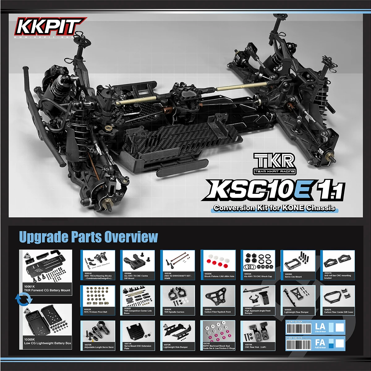 KKPIT-KONE  TKR KSC10E 1.1 Conversion Kit for KONE Chassis-10076K/10077K