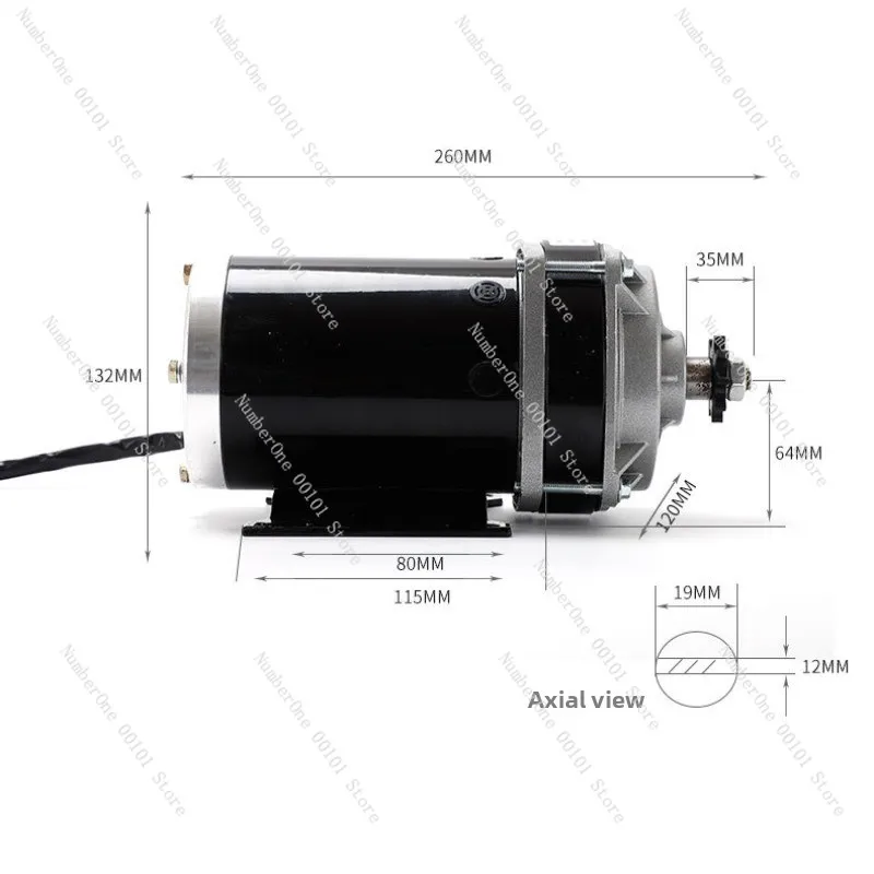 48V 500W Brushed DC Reduction Motor Low Noise Permanent Magnet Mid Drive Motor