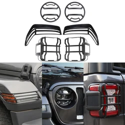 Front Wheel Eyebrow Light Cover Headlight Trim LED Taillight Protection for Jeep Wrangler JL Gladiator JT 2018- 2021 2022 2023