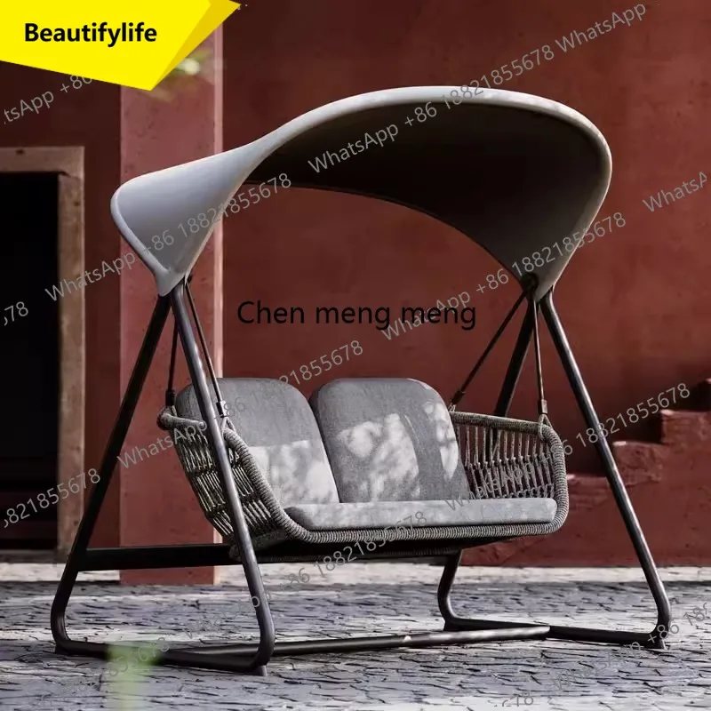 

X188 Nordic Outdoor Garden Swing Hanging Chair Hanging Basket Cradle Hanging Waterproof Sunscreen Single Double