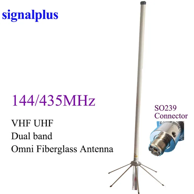 Antena VHF UHF Omni z podstawą z włókna szklanego, UV 144/435MHz, zewnętrzna antena do walkie-talkie, model s239 sl16-k