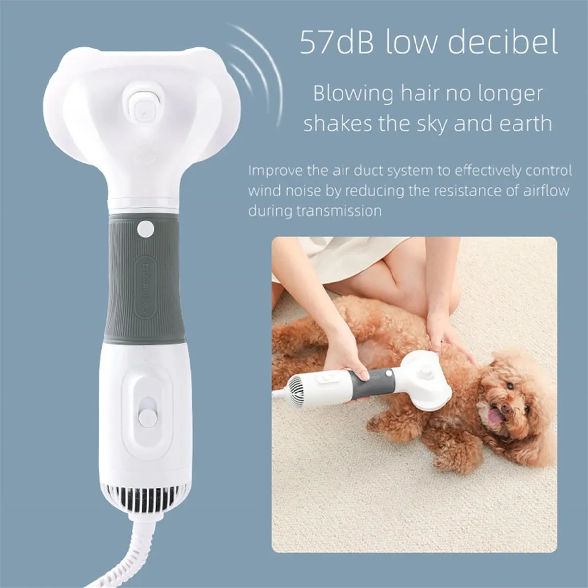 ^&*Summer sale- 3in1 Pet Dog Dryer Quiet Dog Hair Dryers and Comb Brush Grooming Kitten Cat Hair Comb Puppy Fur Blower US Plug P