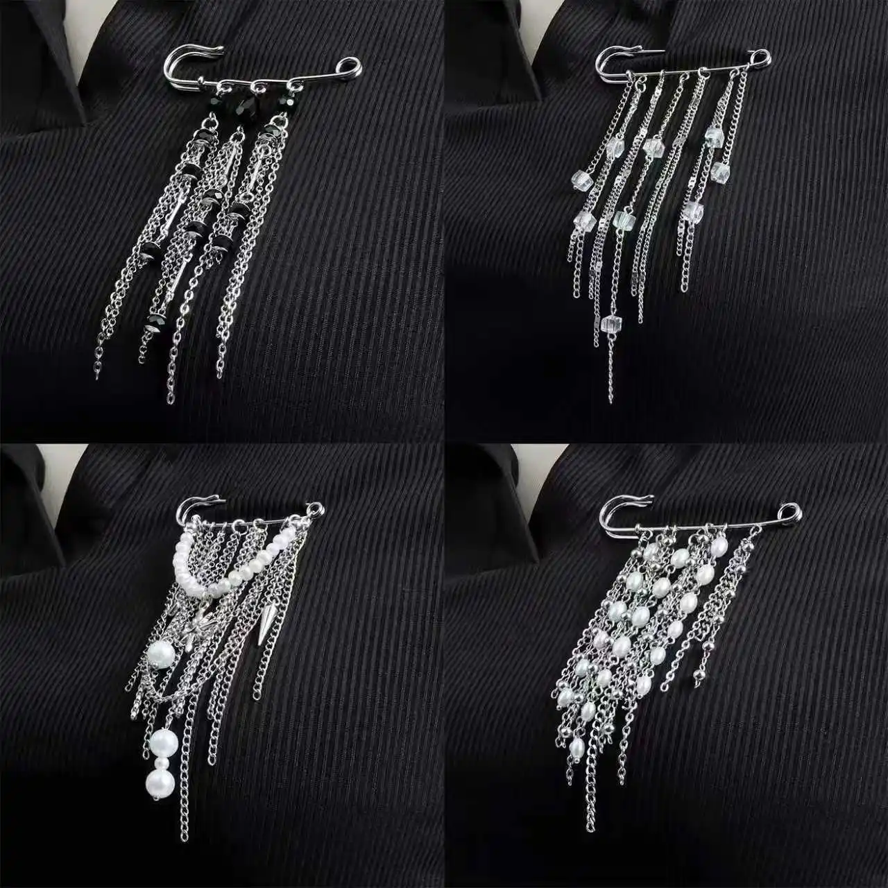 Fashion tassel elements, brooch, clothing accessories, women's ins, functional waist cinching, fixed pin accessories