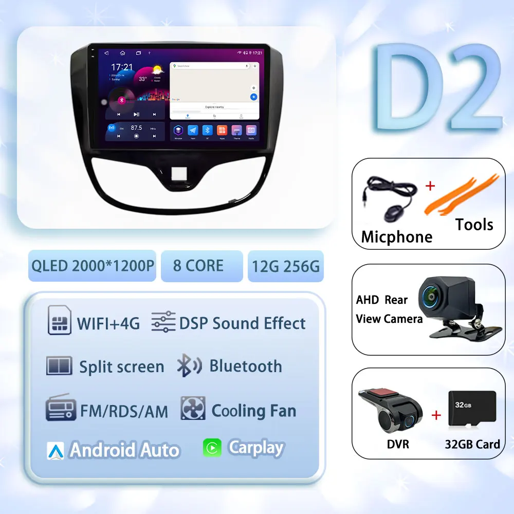 Android 15 Carplay Auto Voor OPEL KARL VinFast Fadil 2017-2020 GPS Multimedia Wifi DSP 2 K QLED Scherm autoradio Speler - afbeelding 1