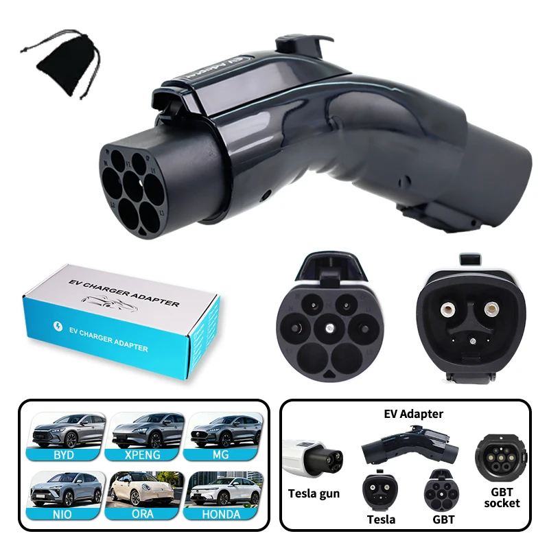 

Адаптер TPC TO GBT EV Разъем зарядного устройства для электромобиля для зарядного устройства TPC 32A/16A Адаптер для электромобиля GBT