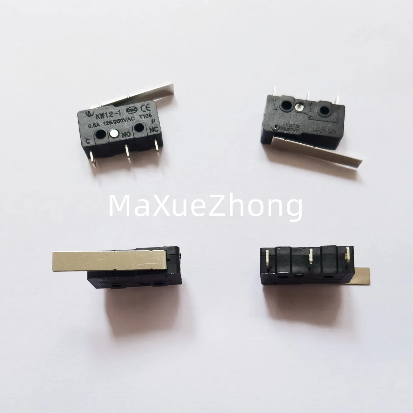 Original new 100% ultra sensitive small micro switch KW12-1 with handle 0.5A 125/250VAC T105 25T85