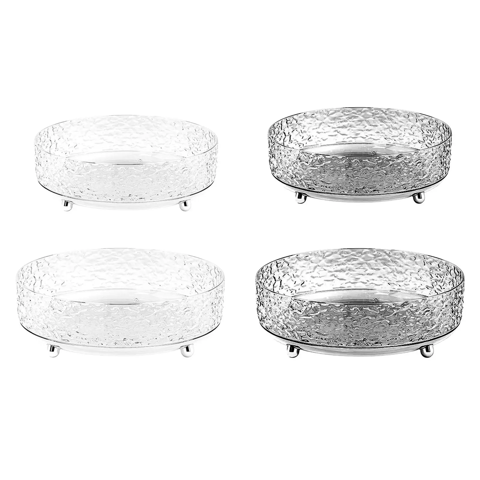 

360 Degree Rotating Storage Tray Multifunctional Rotating Dried Fruit Tray for Countertop Dinner Table Kitchen Home Cosmetics