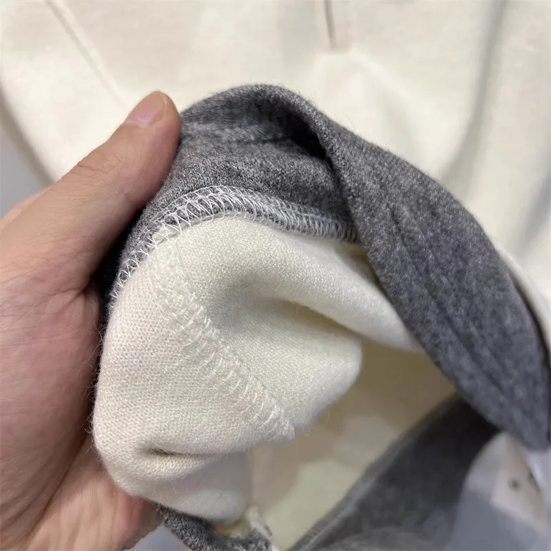 韓国ファッション レディース 無地 フェイクツーピース 長袖 パーカー スタンドカラー コントラストジッパー ハイストリート ベーシックトップ 秋