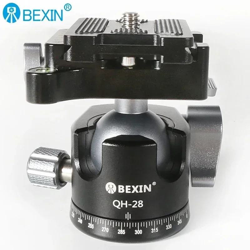 BEXIN QH28/QH32  Professional Tripod Ball Head Low Gravity Center 360 Panoramic CNC Ball for Tripod Monopod