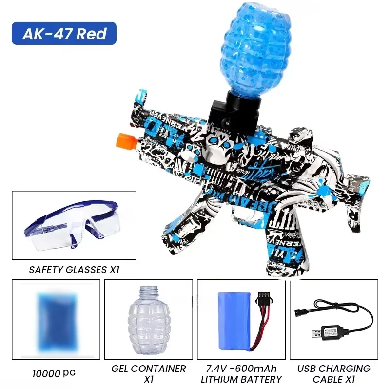 Electric Gel Gun Kids Toys, Water Balloons, Airbrush Guns, CS Combat, Outdoor Games, Airsoft Fake Gun Toys, AK-47