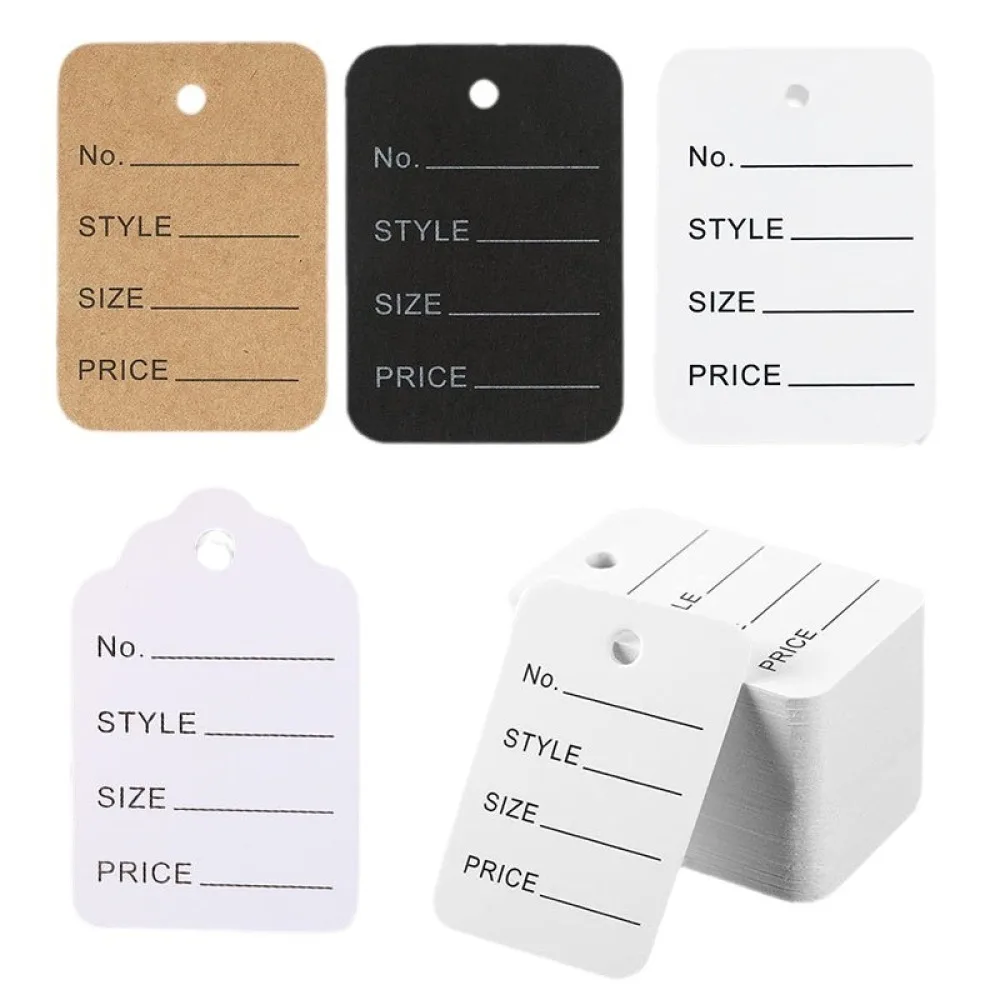 Colorful Blank Hanging Cards Retail Price Tags For Apparel Handbags Jewelry Gift Wrapping Professional Stationery Supplies