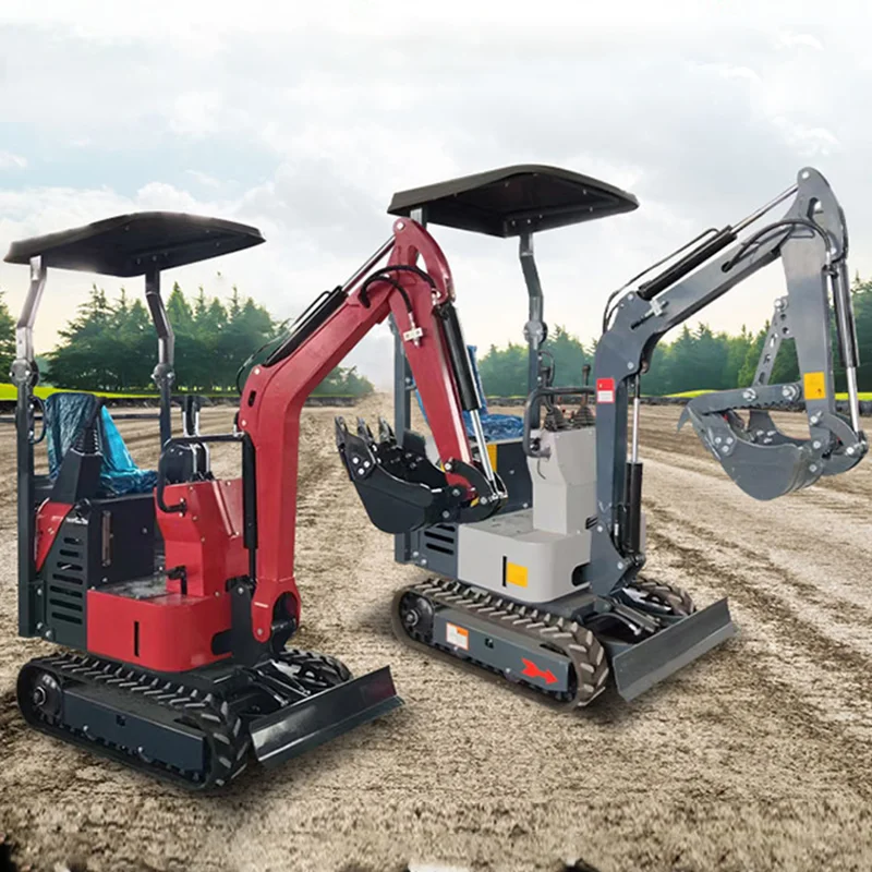 Customized Sale 1.2 Ton Mini Excavator 1 Ton Hydraulic 1000kg Small digger Garden Micro Excavator 2 Ton Kubota Power