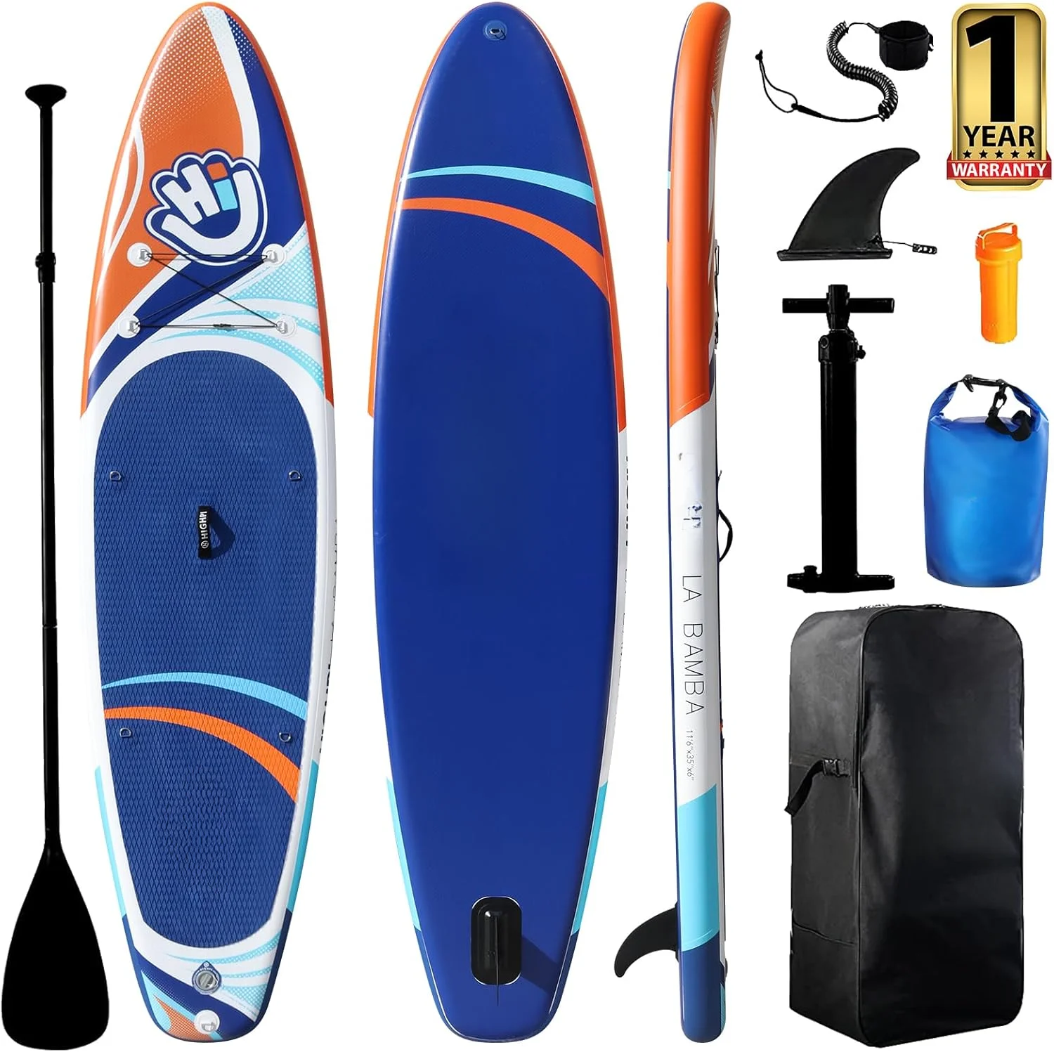 Inflatable Stand Up Paddle Board 11'x33''x6''W Premium SUP Accessories, Backpack, Wide Stance, Surf Control