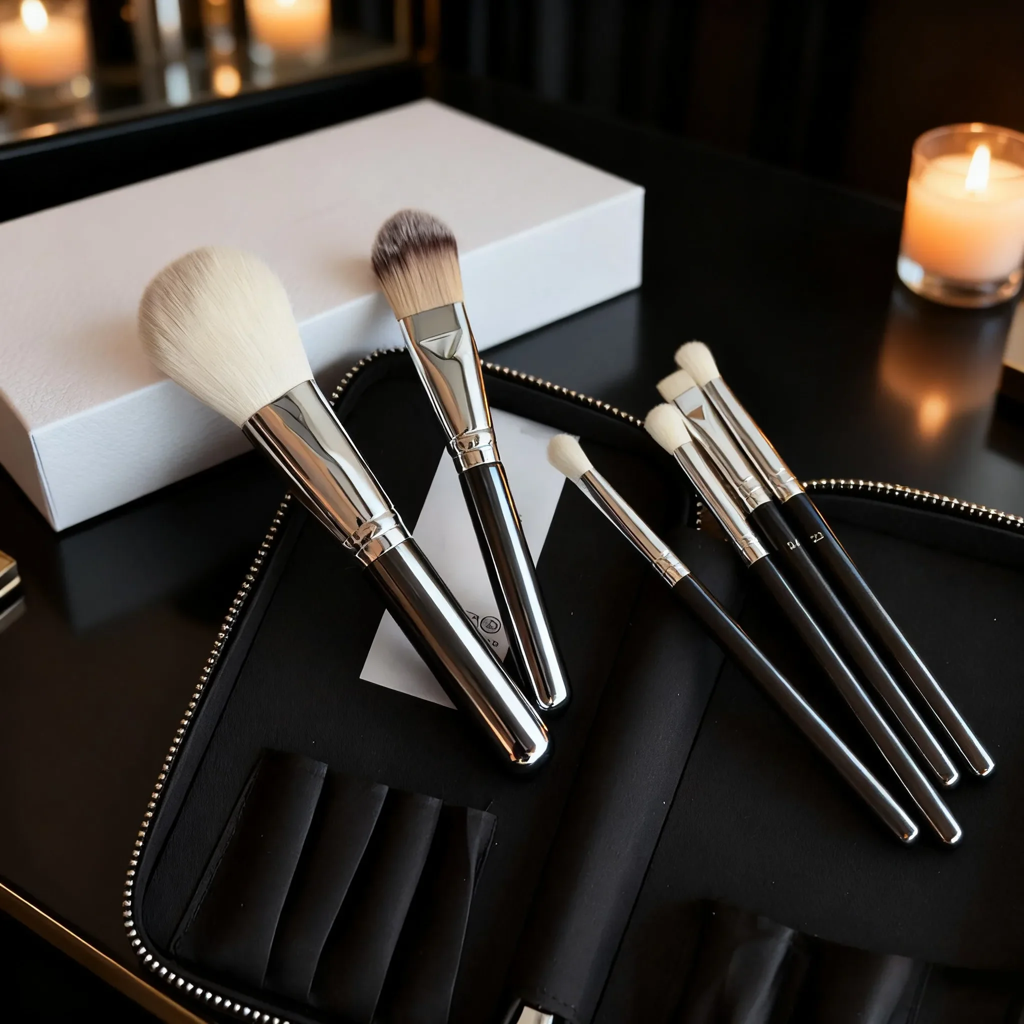 Juego de brochas de maquillaje, regalos navideños de lujo para esposa, novia, DSeries, base, colorete, delineador de ojos, sombra de ojos, juego de maquillaje