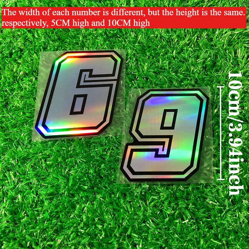 1PC Laser Number Motorcycle Sticker Waterproof for Motorbike Fuel Tank Helmet Box Scooter Decoration 0123456789 Vinyl Decals