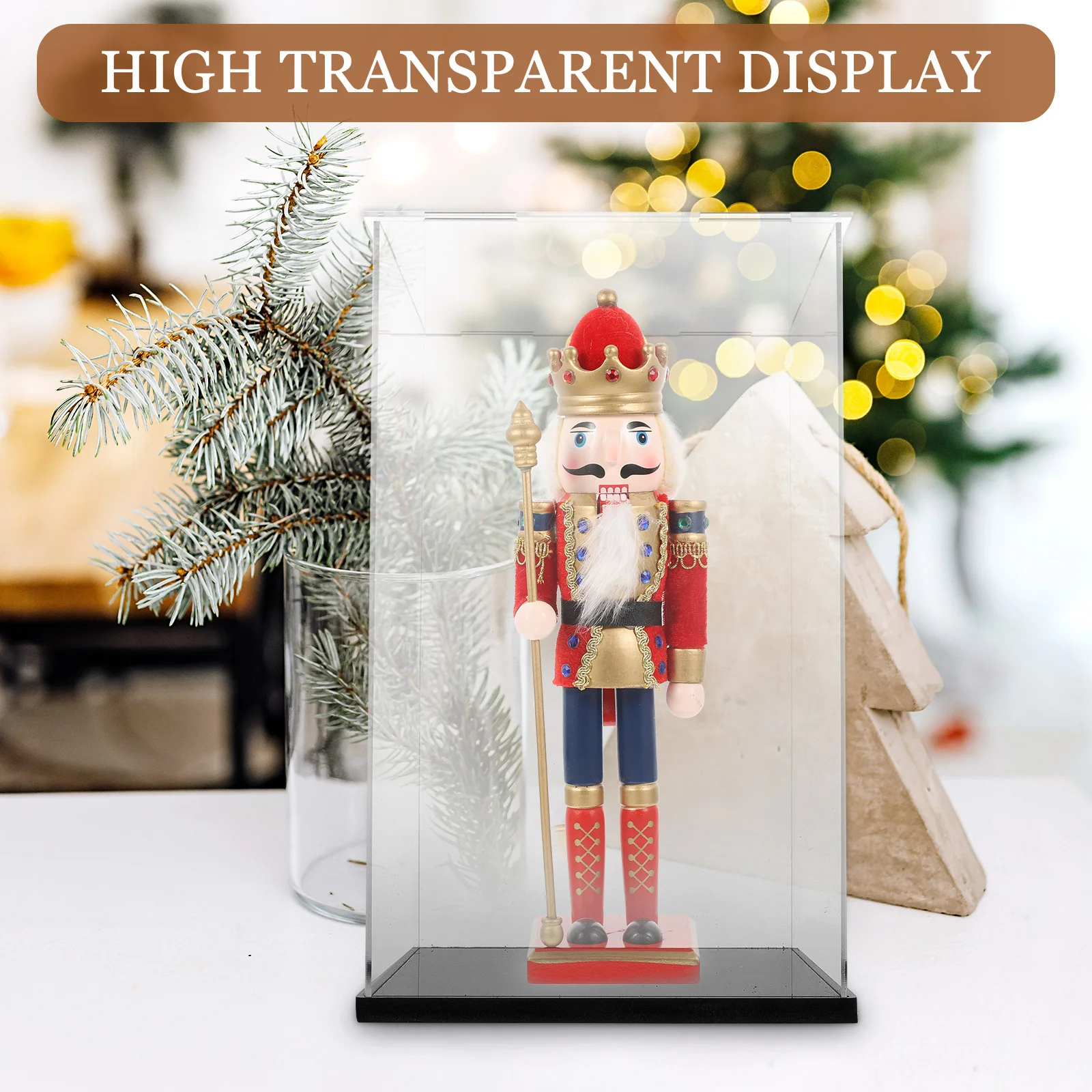 

Acrylic Display Box Transparent for Collection Storage Showcase Clear Holder for Artwork and Handicrafts Exhibition Protective