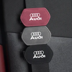 Tumbled Leather Seat Belt Limiter Adjuster Clip Auto Interior For Audi Quattro A3 A4 A6 A5 Q5 A1 Q7 Q3 Q2 Q8 A7 A8 TT S1 SQ5