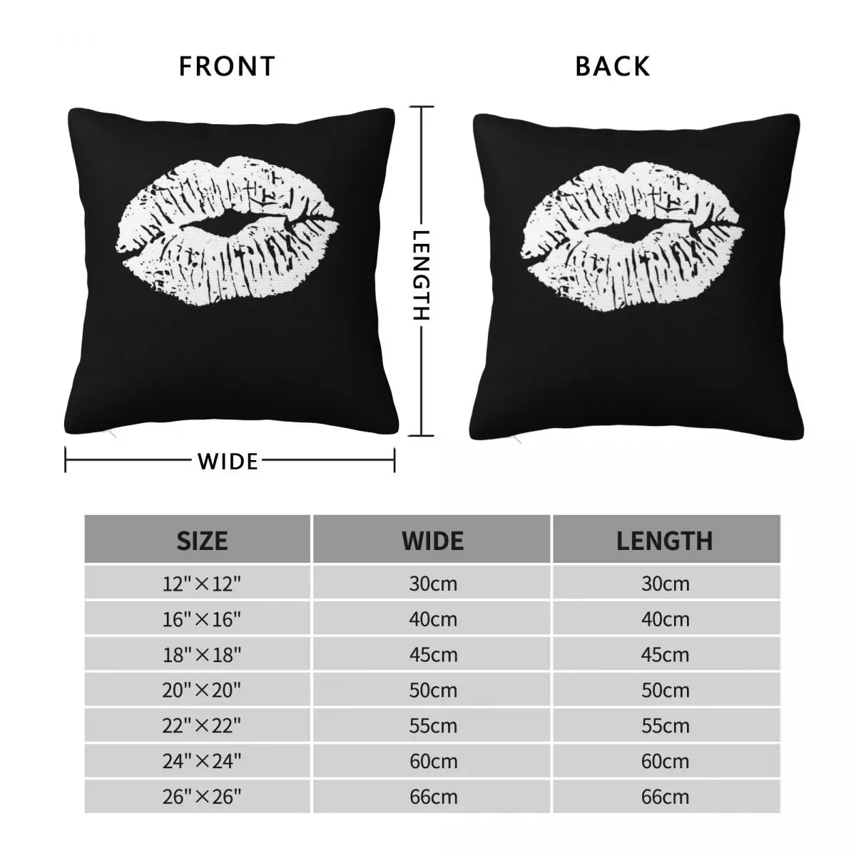 Kiss Mouth Kiss Lip Square Pillowcase Polyester Linen Velvet Printed Decorative Pillow Case Sofa Seater Cushion Cover Wholesale