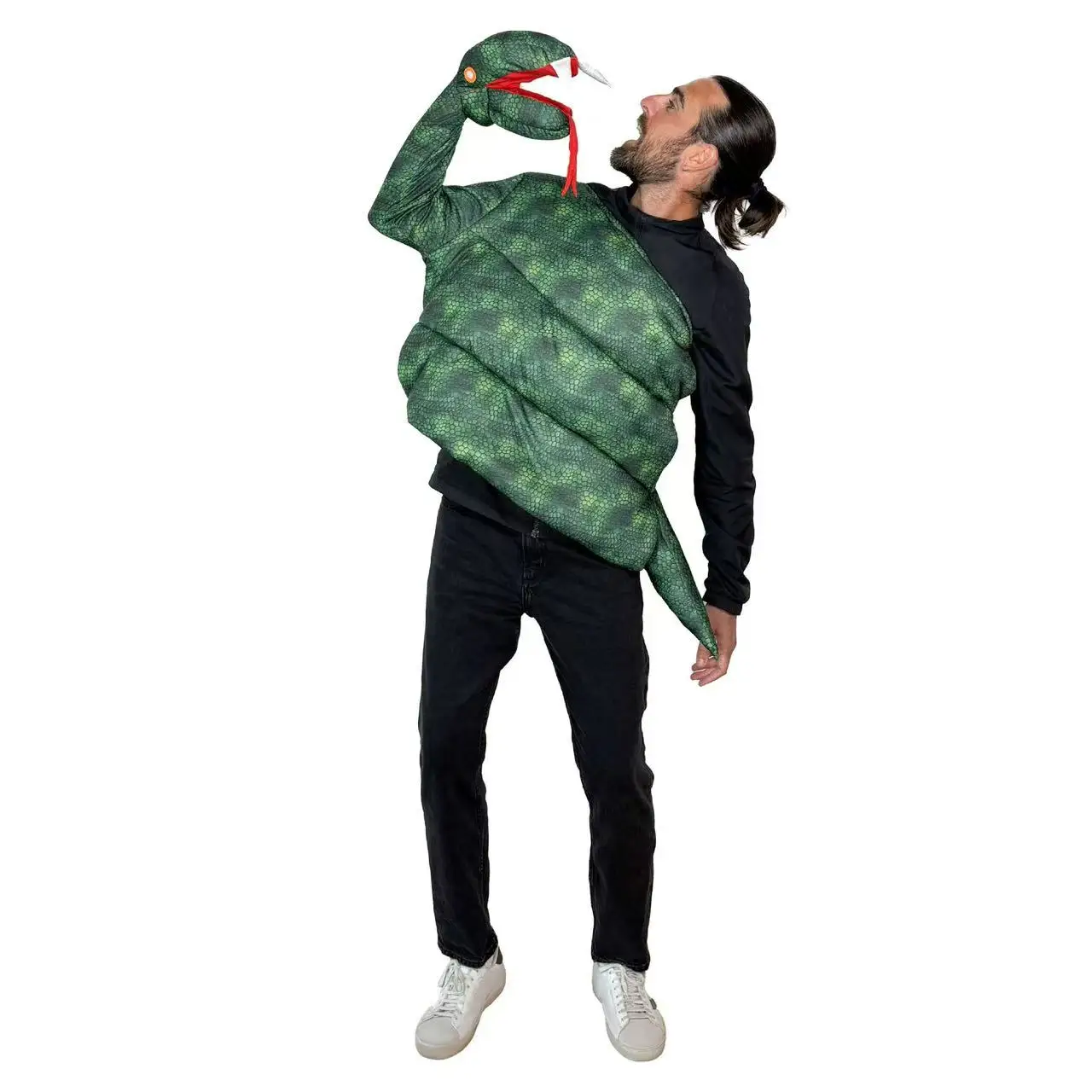 

Spoof Python Cosplay Costume for Halloween Carnival Decorations Funny Animal Performance Props Clothing Party Snake COS Gifts