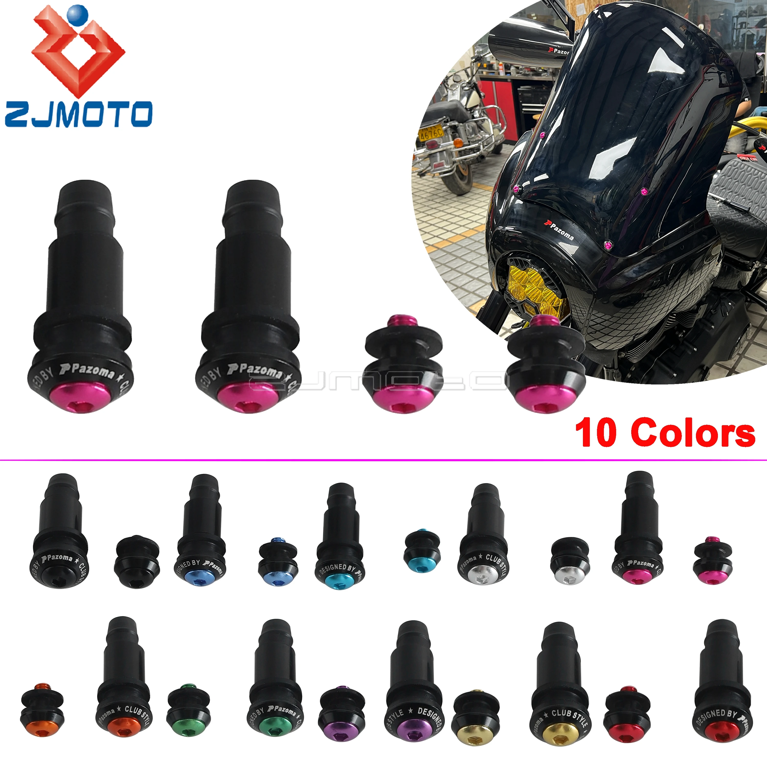 

Универсальные 2-луночные крепления для лобового стекла в клубном стиле, винтовая шайба, анти-шведский мотоцикл, T-спортивный обтекатель, проставка для болта лобового стекла