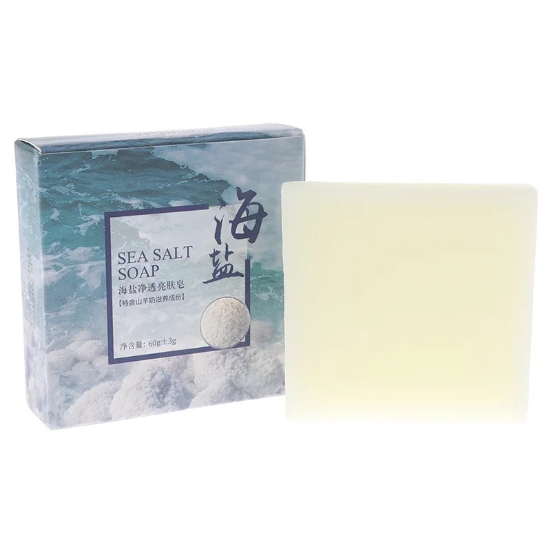 Skin Care Oil-Control Face Soap Goat Milk Sea Salt Soap Cleaning Nourishing  Whitening Acne Treatment Mite Removal