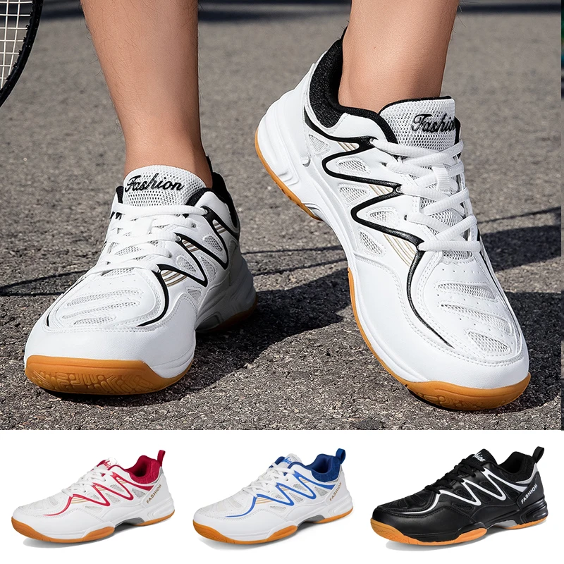 

High Quality Men Badminton Shoes Lightweight Tennis Shoes Volleyball Shoes Professional Athletic Training Sneakers Sport Shoes