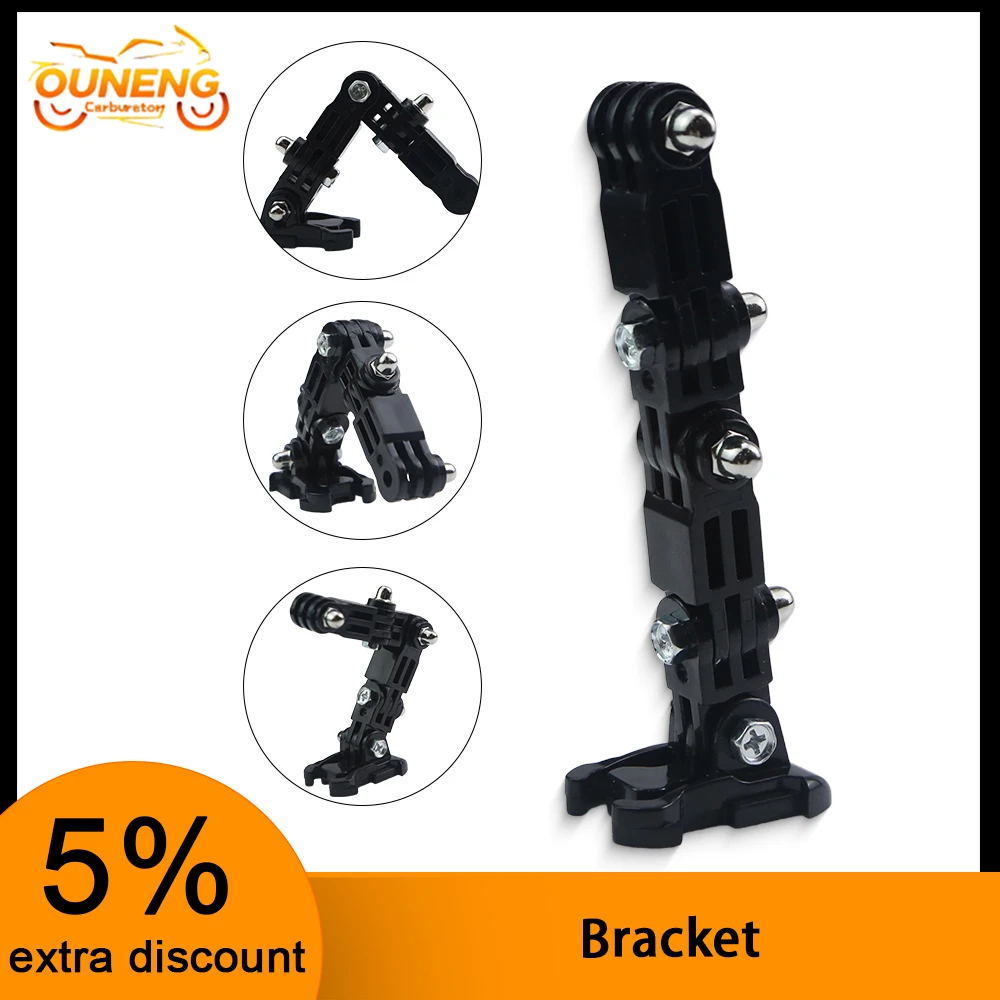 Helmet Chin Extension Arm Bracket Multi Joint Adjustable Support For GoPro XiaoYi 4K SJCAM Outdoor Sports Camera Fitting Parts