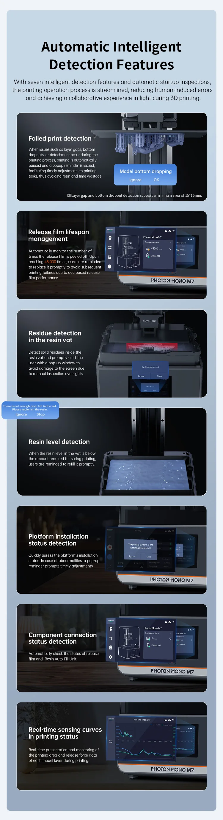 ANYCUBIC Photon Mono M7 14K Mono MSLA 3D Printer 10'' 14K LCD Resin 3D Printer Speed Up to 150mm/h Printing Size 223*126*230mm