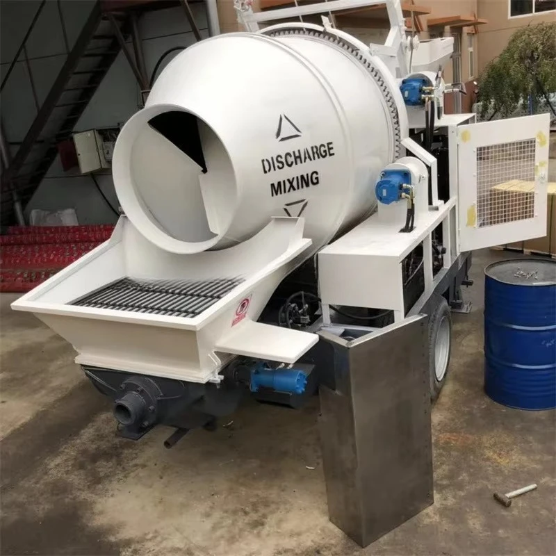 Customized New Portable Concrete Pump And Concrete Mixers Diesel Concrete Mixer With Pump For House Building Use