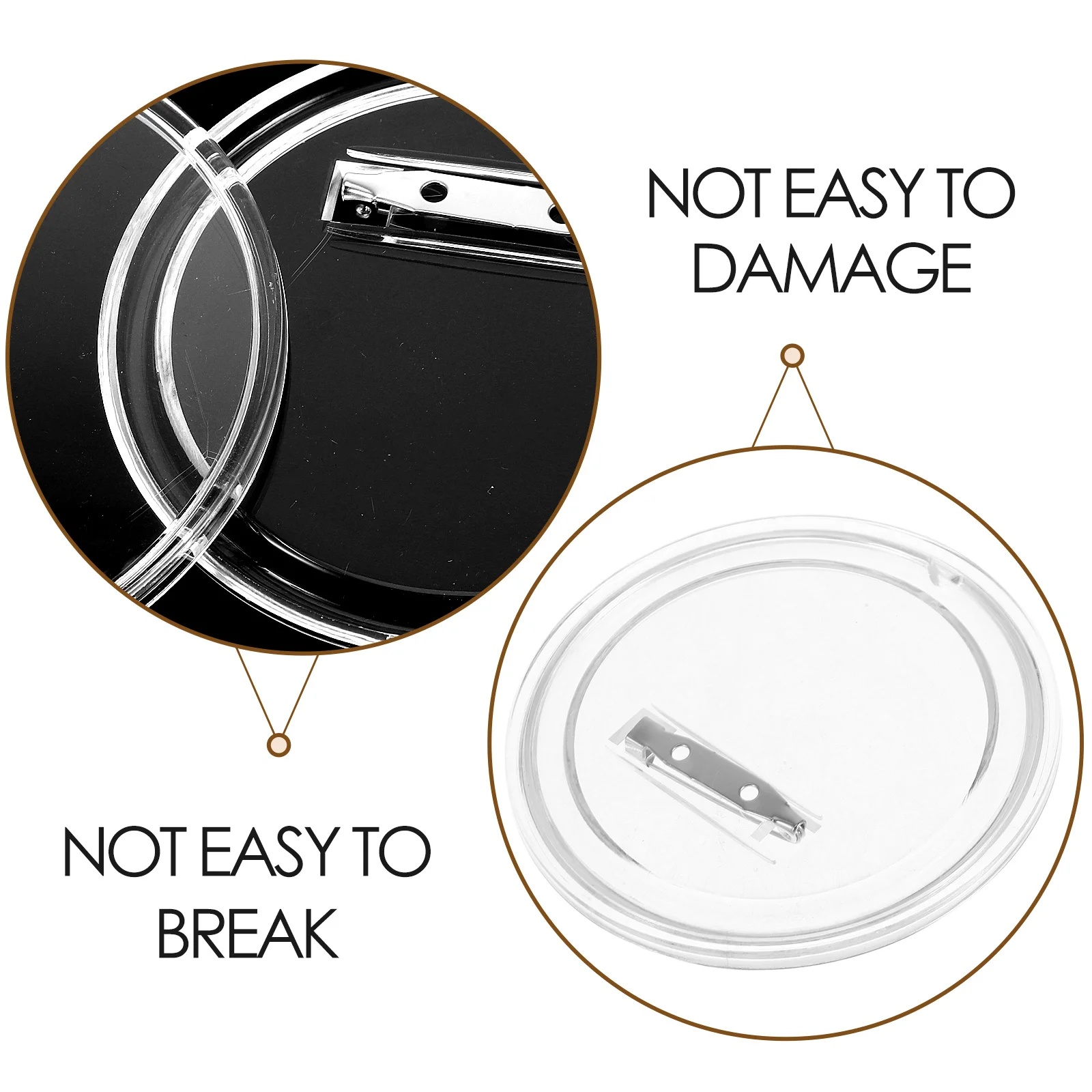 10pcs Acrylic Badge Photo Frame 75MM Transparent Buttons Pin Kit for Craft Custom Pins Picture Badge Making Materials