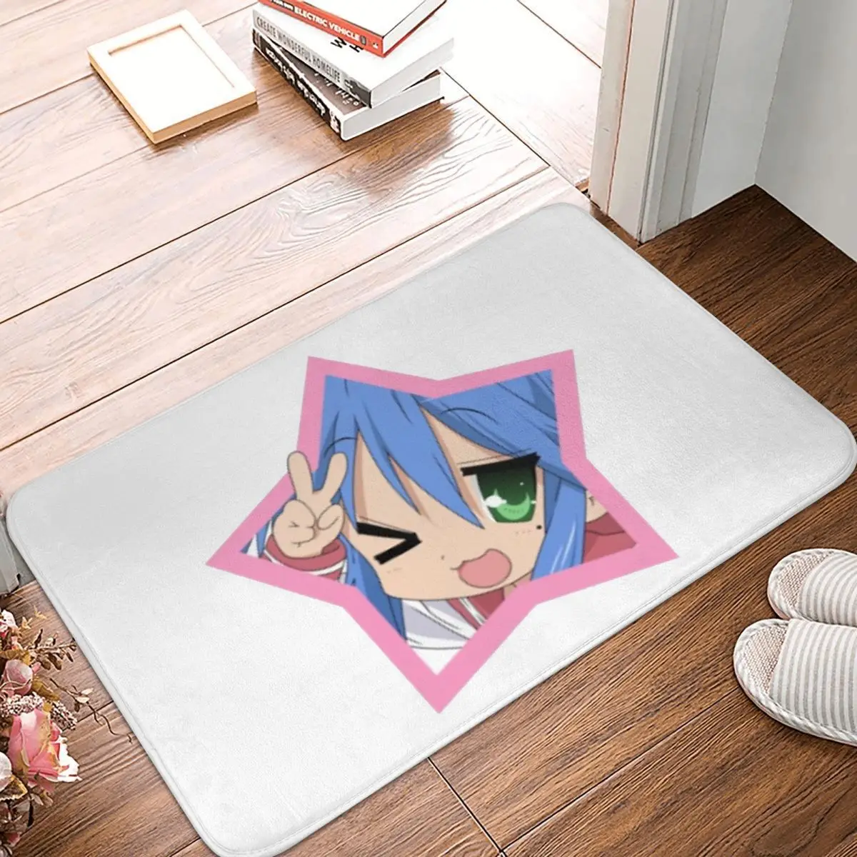 Lucky Star Anime Konata Izumi Doormat Kitchen Entrance Home Floor Mat Non-slip Carpet Rug for Bathroom Footpad Mats