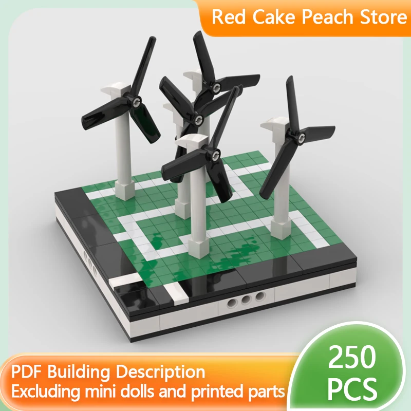 

Модель городской улицы MOC: конструктор из мини-блоков — ветряная ферма, модульная технология, детские праздничные подарки, игрушки для сборки