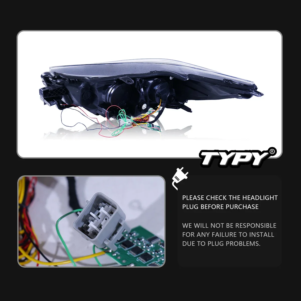 

TYPY Car For Toyota Innova Headlight 2016-2024 Upgrade Modified to New DRL Dynamic Turn Signal LED Headlight Auto Accessories