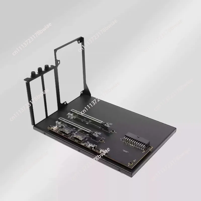 Double-wide dual-slot graphics card holder pass-through x8x8 expansion PEX8749PCIe3.0x16x16ATX power supply