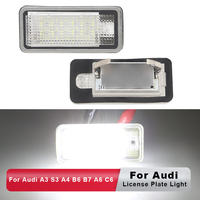 2pcs LED Number License Plate Light  For Audi A3 A4 S4 RS4 B6 B7 A6 RS6 S6 C6 S5 Q7 Avant Canbus Error Free License Plate Lamp
