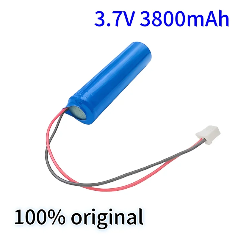 리튬 이온 충전식 배터리, 교체 소켓 포함, 비상 조명, lpega 18650, xh2.54 라인, 3.7V, 3800mAh