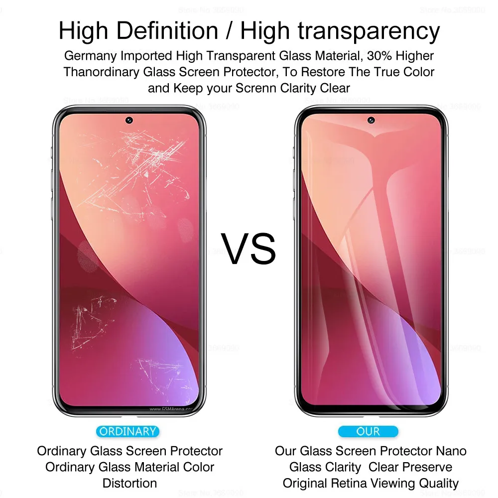 Xiaomi 12 زجاج واقي على شاومي 12 12x12pro واقي للشاشة xiomi 12s طبقة حماية من الزجاج المقسى الترا 2 قطعة