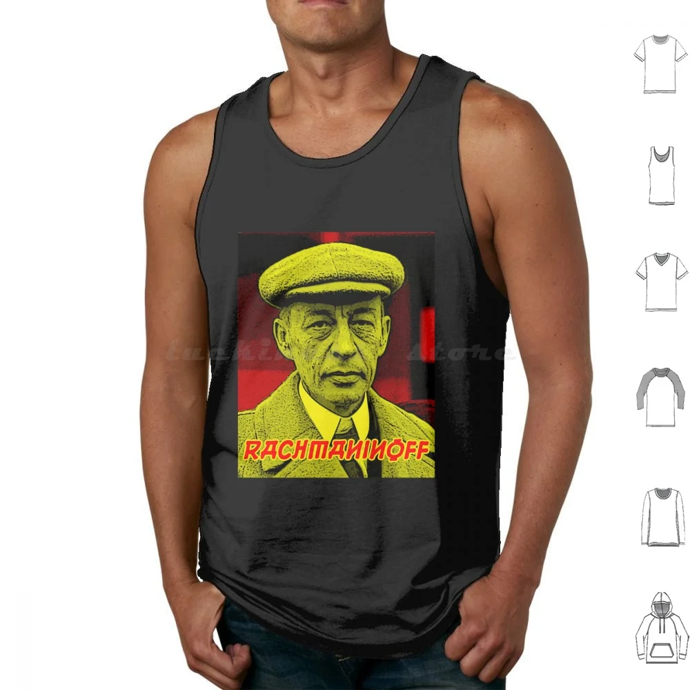 Sergei Vasilyevich Rachmaninoff Classical Tank Tops Print Cotton History Music Classical Romantic Composer Musician Pianist
