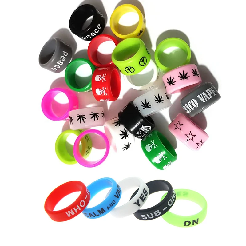 10Pcs Small Silicone Bands Tennis Racket Grip Band Anti Slip Rubber Rings Protection Sleeve for Rod Squash Racquetball Badminton