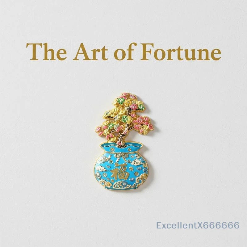 Lucky Money Tree Refrigerator Magnet with Wealth Bag Cute Positive Fortune Decor for Home Kitchen Holiday Presents
