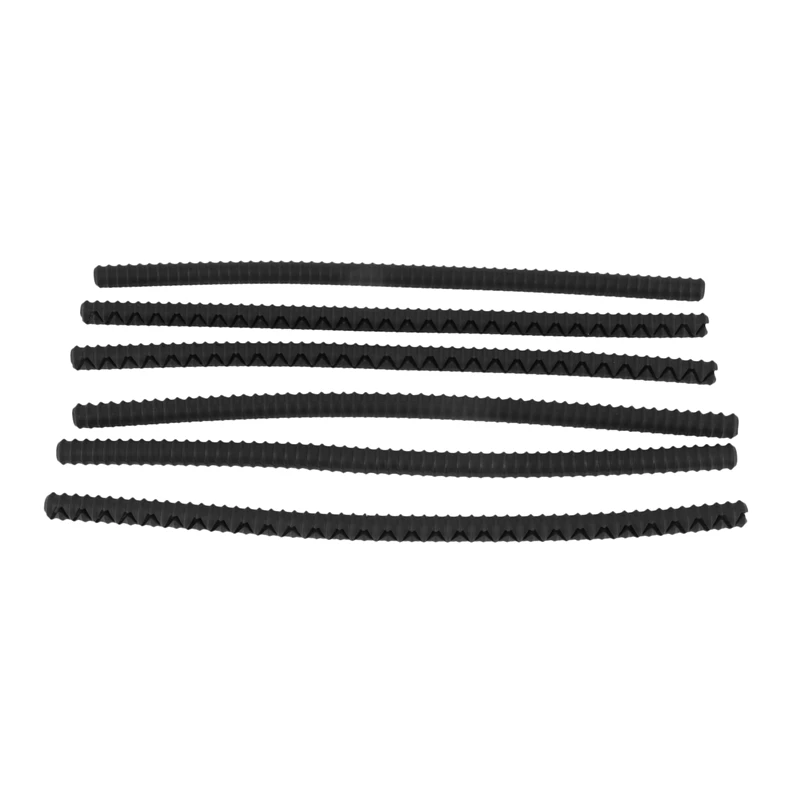 Silicone Oven Rack Guards 6 Pack,Oven Rack Edge Protector Guard Cover,14 Inch Long,Prevent Hand/Arm Against (Black)