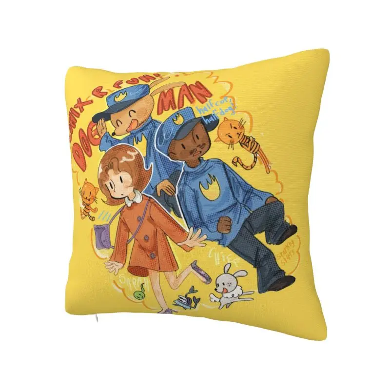 Custom Soft Dogs Anime Throw Pillow Case Home Decorative Square Cushion Cover Pillowcover for Sofa