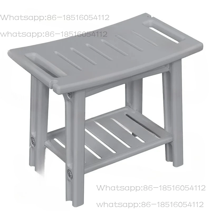 Shower Bench Stool，With Storage Shelf Waterproof