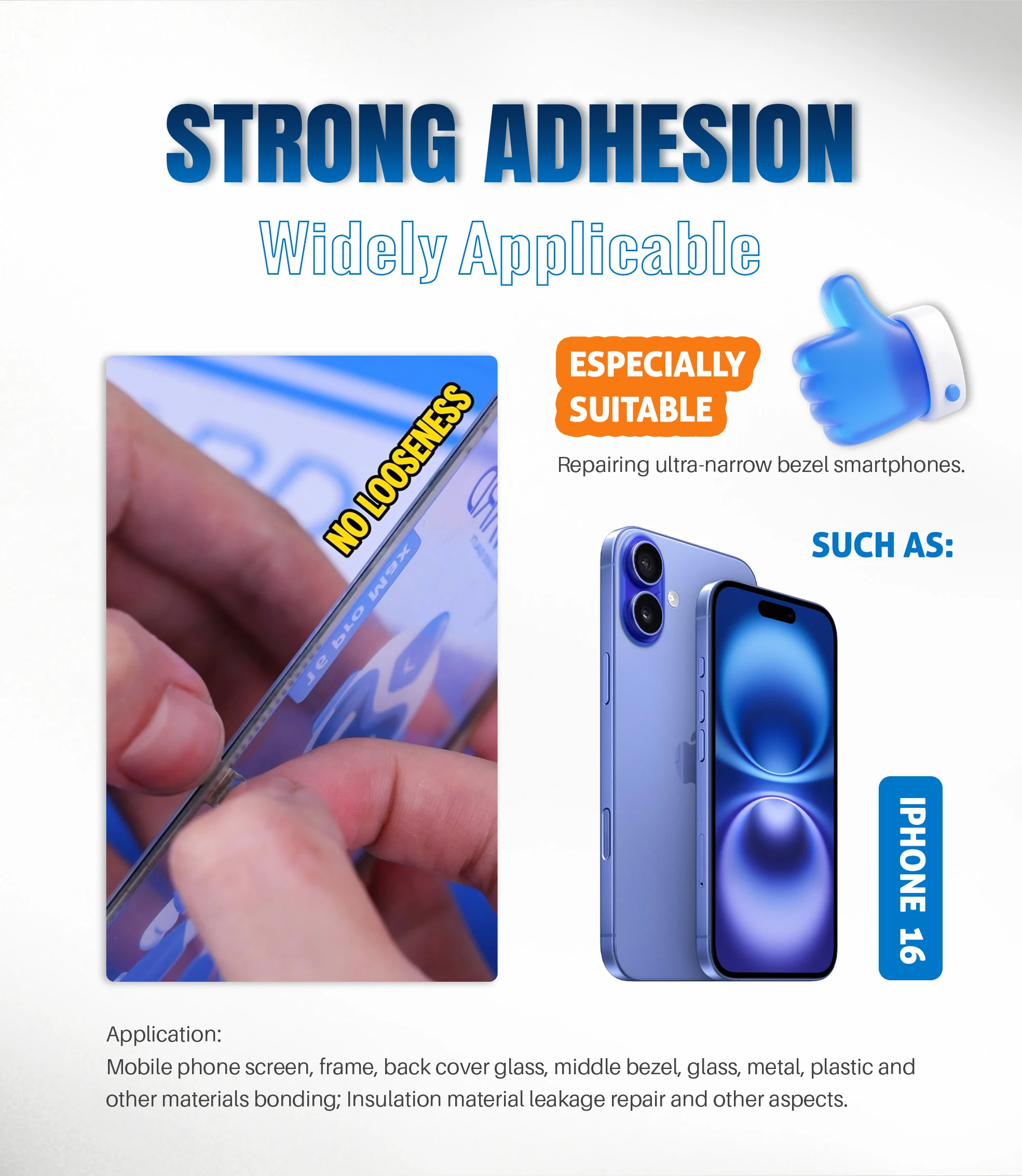 FORWARD FW-WX1001 Toughness Structural Adhesive Glue 3min Fast Curing High&Low Temperature Resistant High-strength Force tools