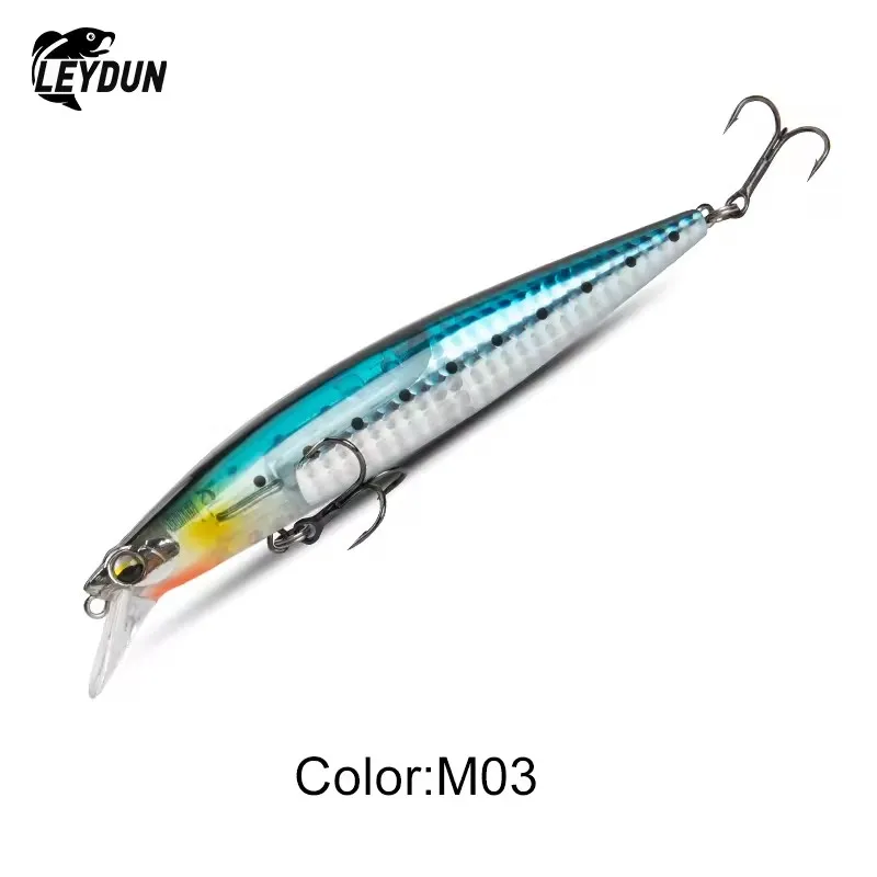 Leydun leurres de pêche flottants 130mm 20g leurres méné lame Flash appâts durs bonne Action Wobblers attirail brochet bar de mer leurre