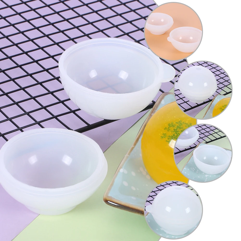 قالب من السيليكون شكل كروي سهل التنظيف ملحقات حرفية غير لاصقة C قوالب تزيين DIY قالب فني من الراتنج