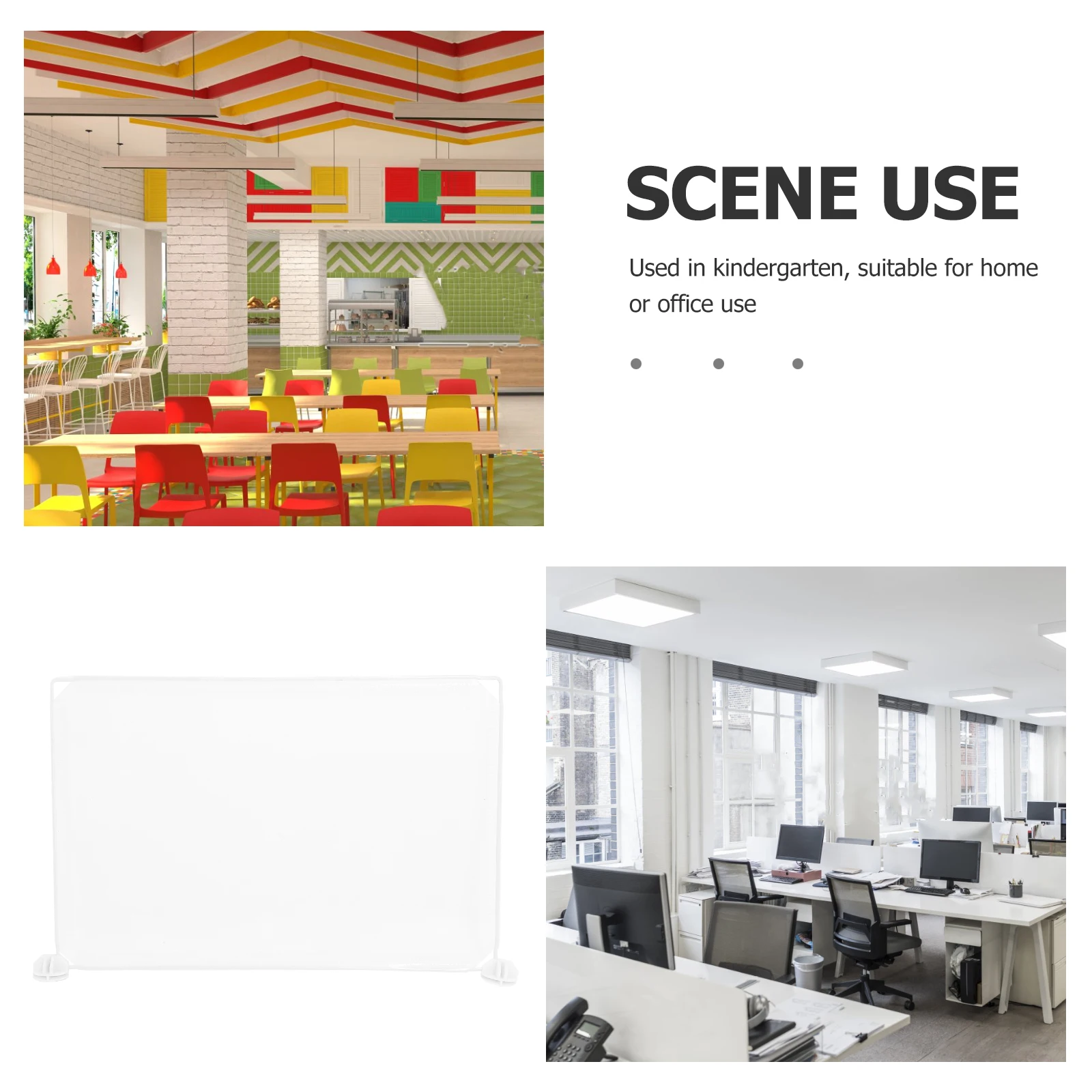 1 Set Plastic Clear Sneeze Guard Desktop Divider Board Transparent Partition For Office School Shops Banks Reception Counter