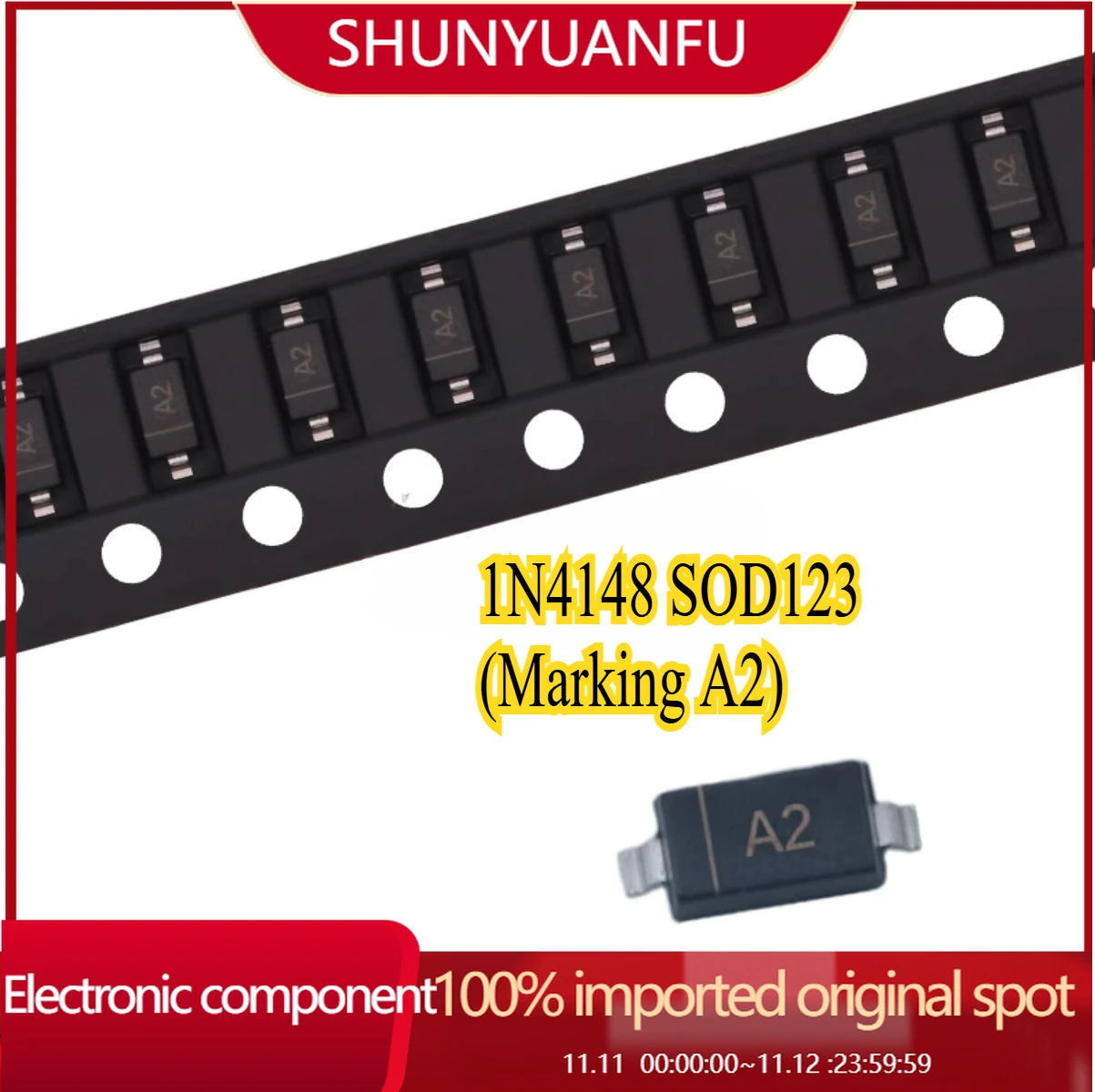 200PCS-1000PCS 1N4148W SOD-123 1206 SMD Switch Diode 1N4148 SOD123 (Marking A2)