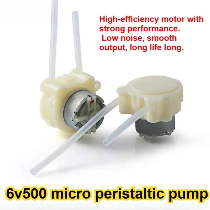 Micro Peristaltic Pump DC 12V Small Mini 500 Geared Motor Dosing Liquid Water Squeeze  for Lab Ink Sampling Pump